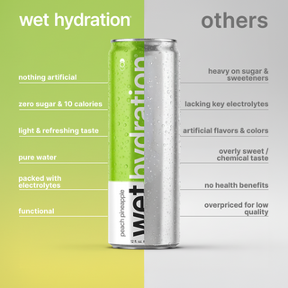 electrolyte water: peach pineapple 12 pack